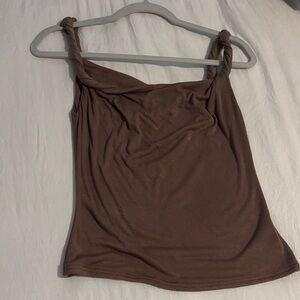 Twist Strap Brown Women's Top